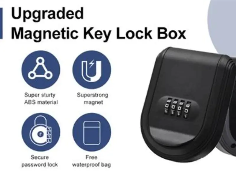 phone case with glued magnet next to car key fob